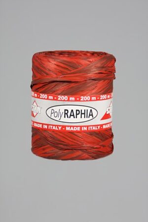 polyraffia 15mm-200m 2kleurig rood-bordeaux