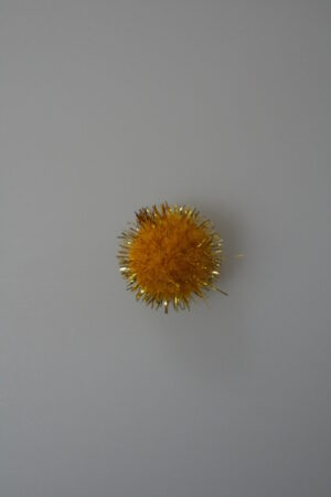micro pom-pon goud koker @ 100 stuks