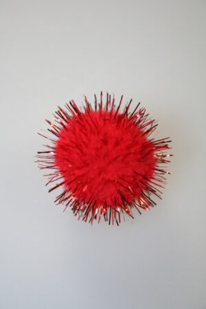 micro pom-pon rood koker @ 100 stuks