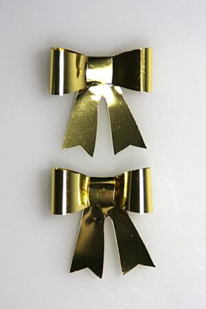 vlinderstrikje goud met plakker 4 cm doos @ 50