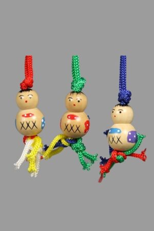 geluks poppetjes hout 2.5 cm doos @ 50 stuks