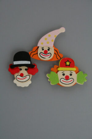 clown met  plakker  ass.  doos @ 50 stuks