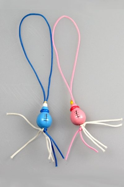 geluksflesjes roze en blauw ds @ 100