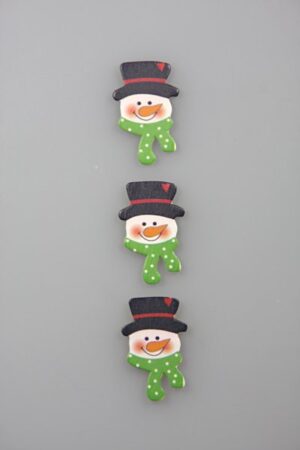 sneeuwpop hoofd hout 3 cm doos @ 100