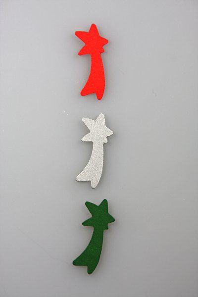 vallende ster assorti hout 3cm doos @ 100