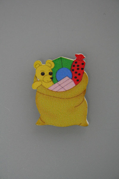 zak van sinterklaas hout 3,5cm doos @ 100