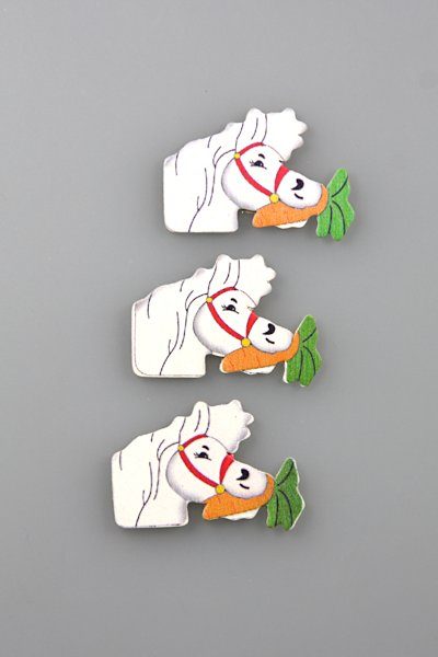 paard van sinterklaas hout 3,5cm doos @ 100