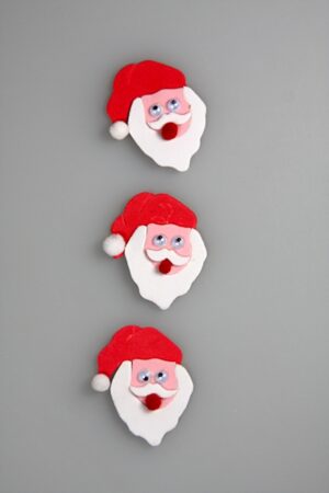 kerstman kopje met plakker 4cm ds@100