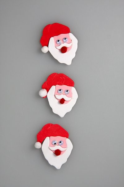 kerstman kopje met plakker 4cm ds@100