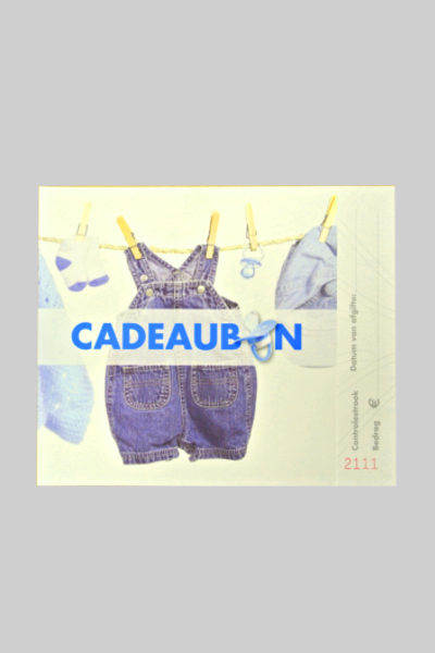 cadeaubon   envelop 10 10 baby blauw