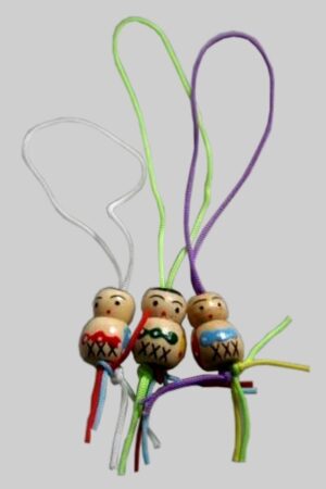 geluks poppetjes hout  doos @ 100 stuks