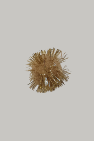 micro pom-pon witgoud koker @ 100 stuks