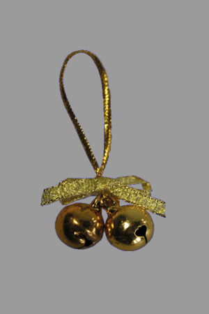 gouden belletjes  aan koord 1 cm m strik ds @ 100