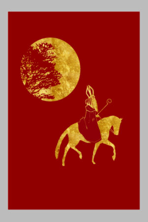 boek van sinterklaas sint te paard   maan