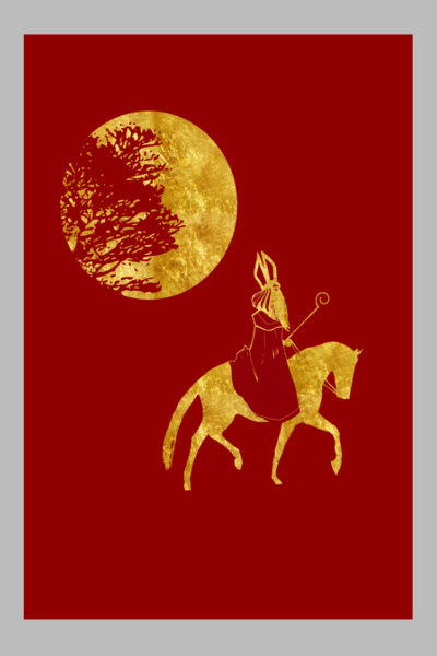 boek van sinterklaas sint te paard   maan