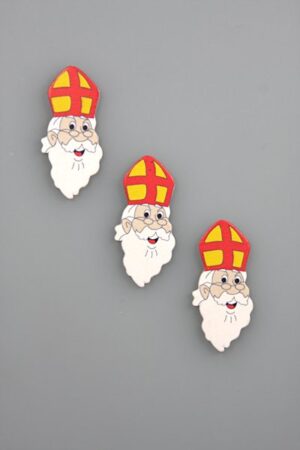sinterklaashoofd hout 3,5cm doos @ 100