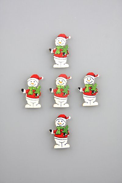sneeuwpop + boom hout 3cm doos @ 100