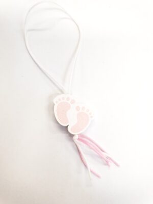 geluksvoetje roze 2,4cm doos @ 100 stuks