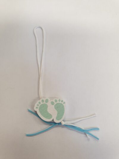 geluksvoetje blauw 2,4cm doos @ 100 stuks