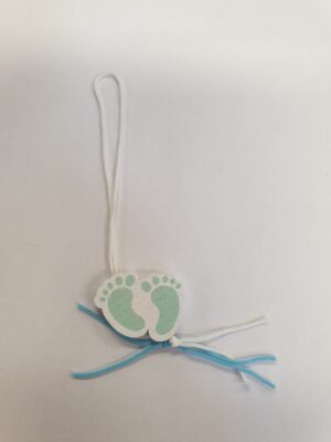 geluksvoetje blauw 2,4cm doos @ 100 stuks