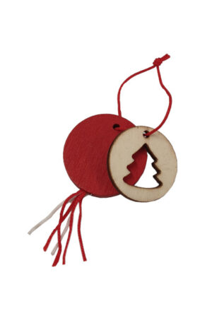 Gelukskerstboom ronde hanger duopack 3cm doos @ 100 stuks