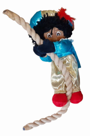 Piet 25cm aan touw assorti glimmend
